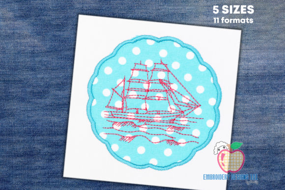 Sailbot in Circle Frame Applique: A Designer's Review